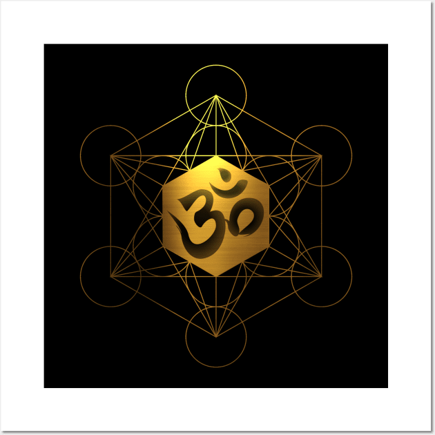 Sacred Geometry Metatron's Cube Om Chant Wall Art by Bluepress